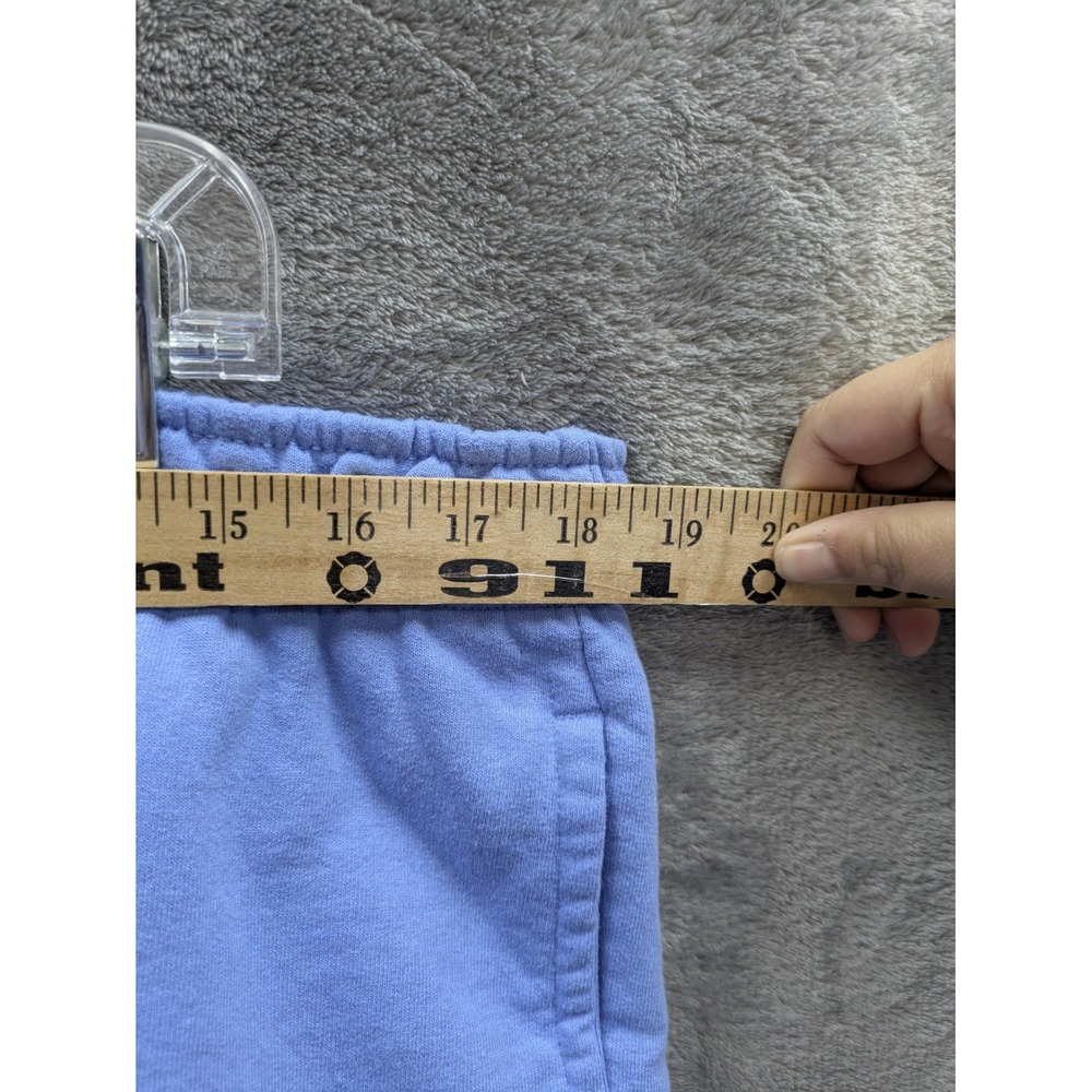 Athleisure Sweat Shorts Women XL Periwinkle Blue Casual Loungewear Sporty Fleece - Picture 3 of 9